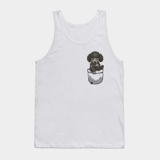 Pocket Cute Poodle Dog Tank Top